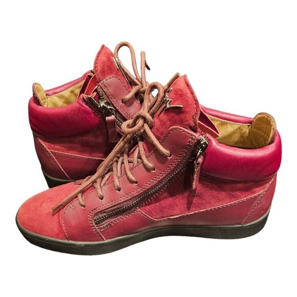 GIUSEPPE ZANOTTI Suede &‎ Leather Sneakers - Size 37 1/2 - Picture 3 of 10